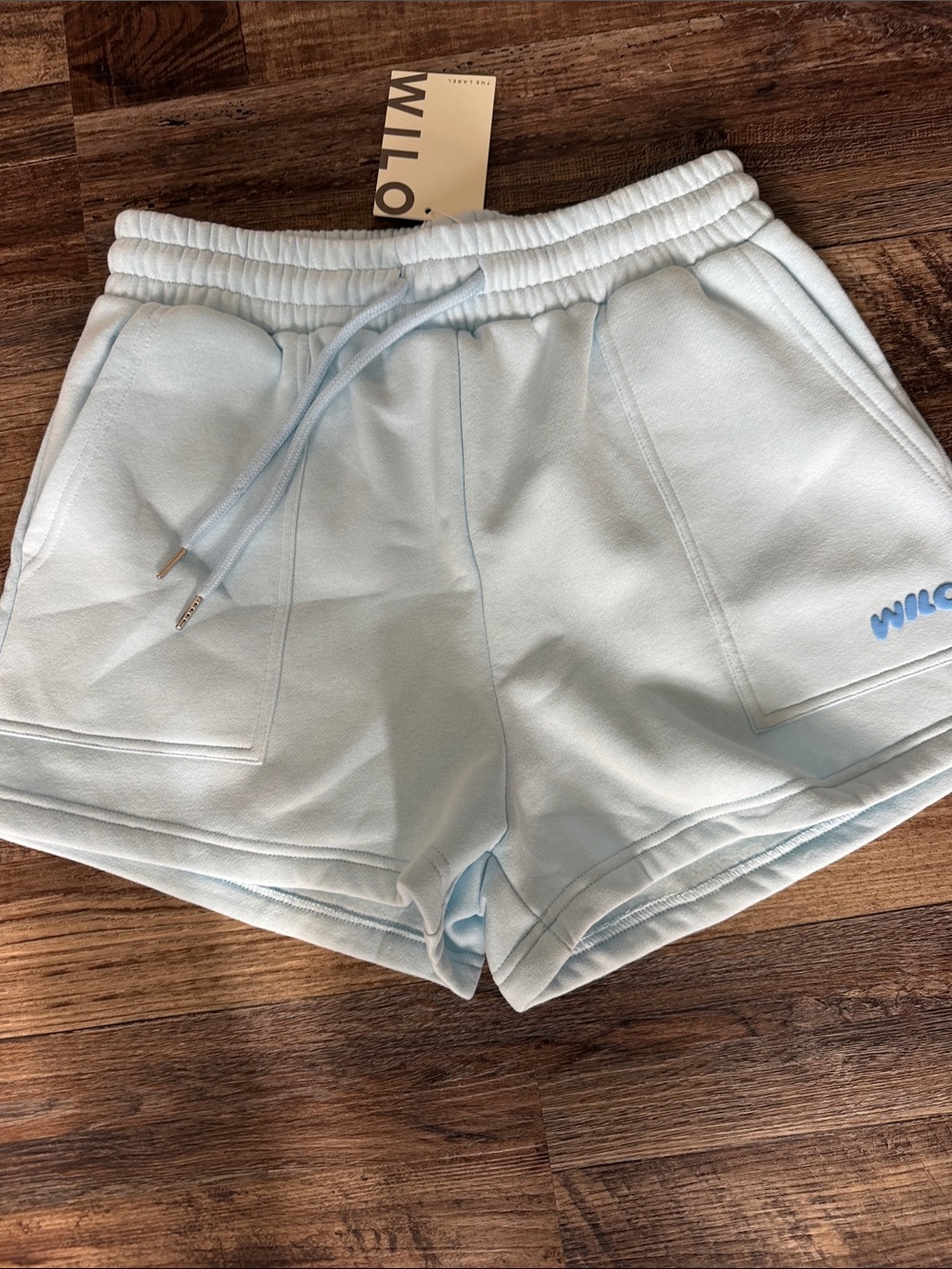 NWT Wilo The Label Pale Blue Women's Lounge Shorts